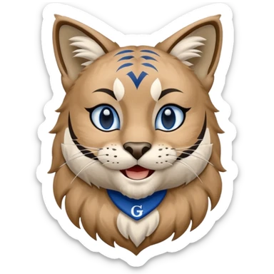 Georgia College and State University Bobcat mascot emoji copy and paste sticker