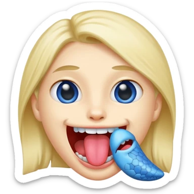 this emoji 😛 with a blue tongue  sticker