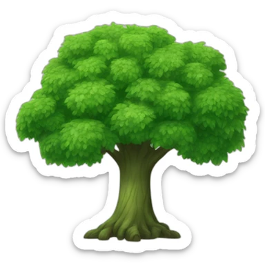 Green tree sticker