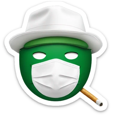 Lacoste smoking friends with white lacoste mask sticker