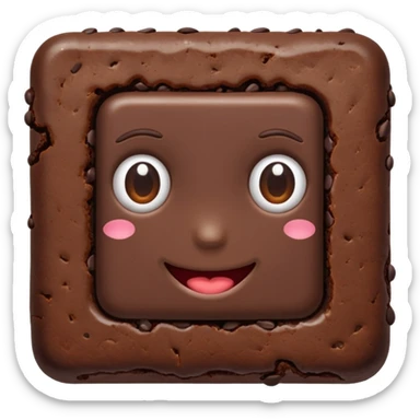 Brownie emoji sticker