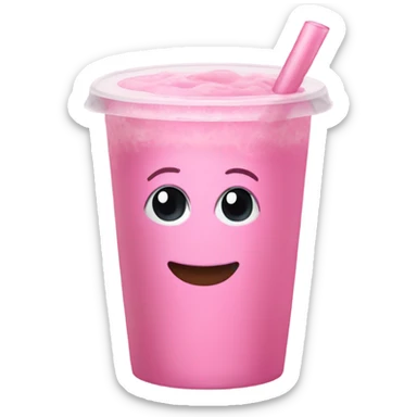 Pink ice coffee sticker