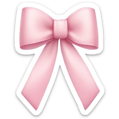 light pink ribbon bow sticker