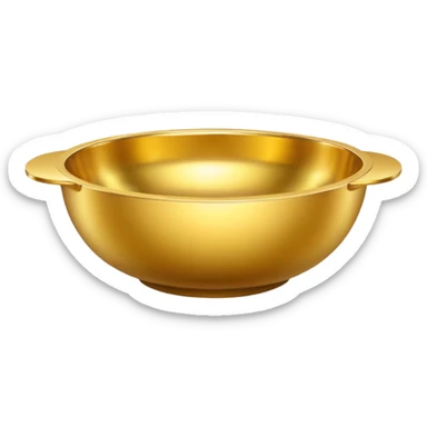 simple gold bowl top view sticker