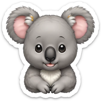 Koala with earrings sticker
