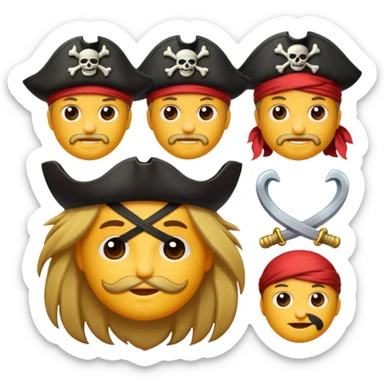 Make an emoji for pirates sticker