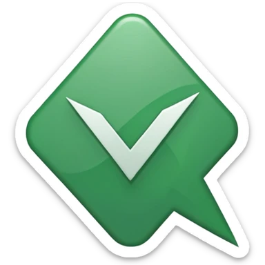 green check mark no circle sticker