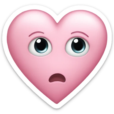 Light pink heart sticker