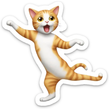 a dancing cat sticker