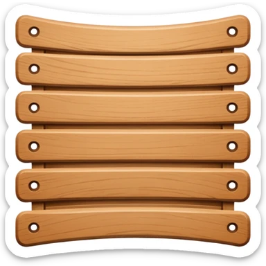 Bentwood slat sticker