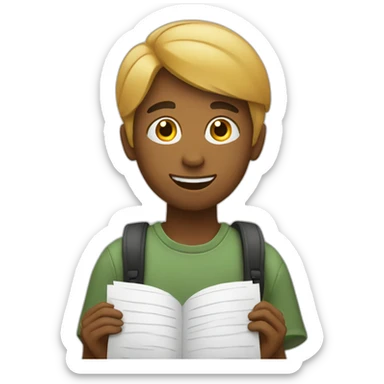 student that read essay sticker