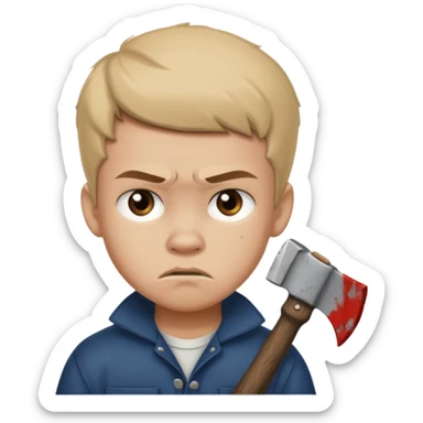 13 y/o Brian robeson at the beginning of Hatchet
struggling with his parents' recent divorce and harboring . He is angry, self-pitying
He is carrying a hatchet
He is in a single-engine plane with a pilot who soon suffers a heart attack, leaving Brian to navigate the crash and his new, harsh reality. sticker