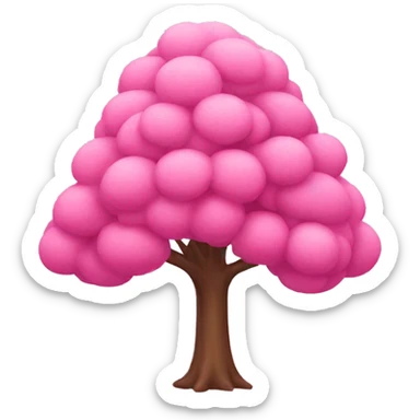 Pink tree sticker