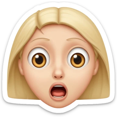 😱 — frightened face (wide-open eyes and mouth, expression) sticker