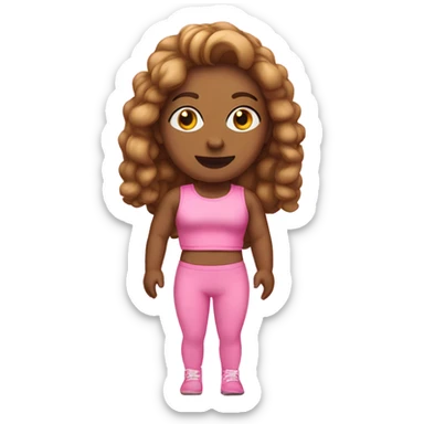pink crop top and leggings sticker