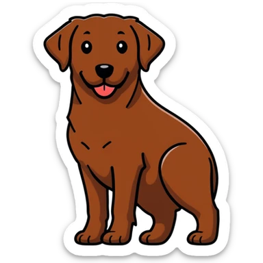Dog cholate lab happy sticker