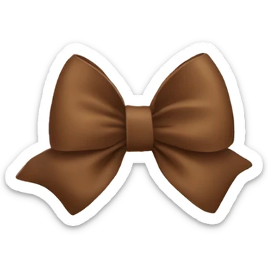 Brown bow sticker