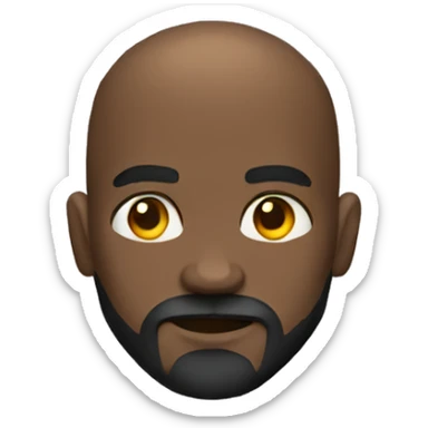 dark-skinned, bearded, bald, boxe sticker