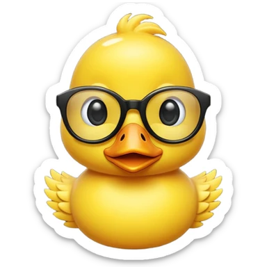 dame un pato amarillo con lentes de sol, lentes negros sticker