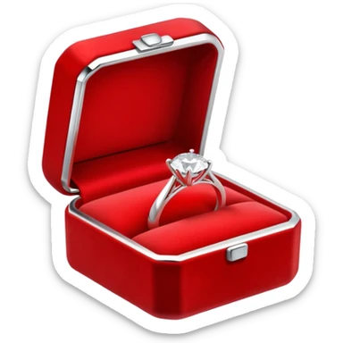 Diamond Ring in Simple Red Box sticker
