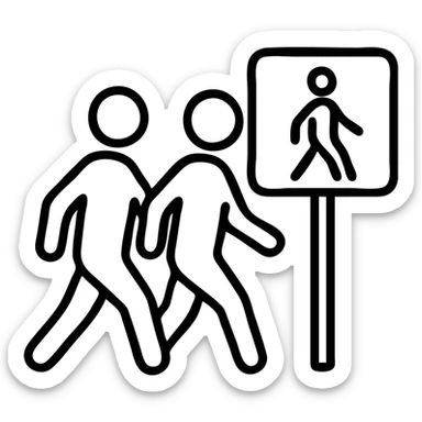 traffic people sticker