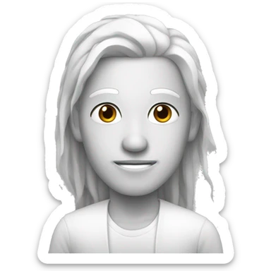 Índigo budico blanco sticker