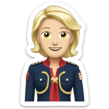 Marine le pen en claquettes sticker