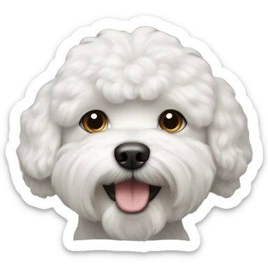 bichon dog sticker