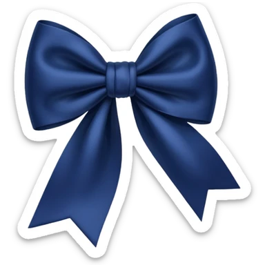Navy blue bow sticker