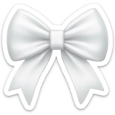 coquette white bow sticker