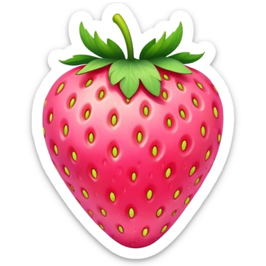 light pastel pink colored realistic strawberry sticker