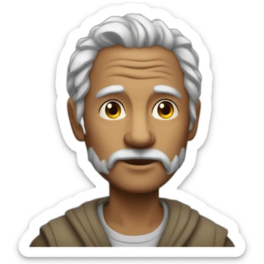 Wise old Slight unshaven jrugr sticker