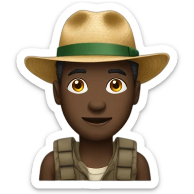 ghanaian man with hat sticker