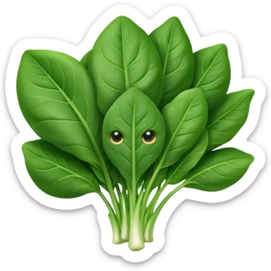 Spinach with eyes without human face sticker