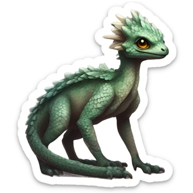  Scaly Cute Edgy Realistic Rare Fantasy Slim Vernid-Trico-Melprin-species by LiLaiRa, by Falvie, full body sticker