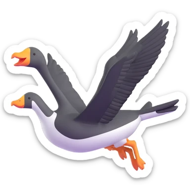 flying goose sticker