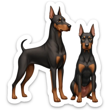 Dobermann european uncropped sticker