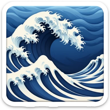 MAKE AN OCEAN WAVE LOOKS SCARY make it  500x500  sticker