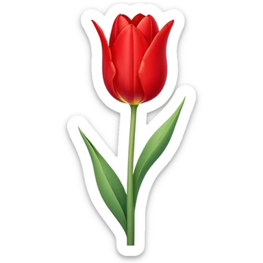 single long stem tulip sticker