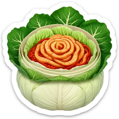 Korean kimchi sliced cabbage sticker