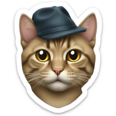 Gangsta cat sticker