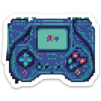 BTS logo pixel art style retro video game look sticker