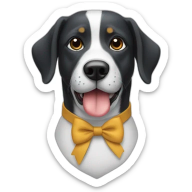 Chien en costard cravatte sticker