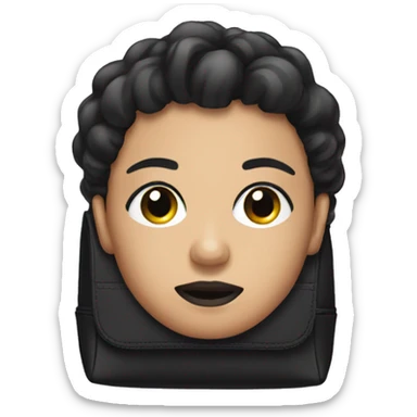 Black makeup bag sticker