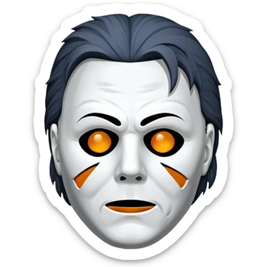 a máscara DO MICHAEL MYERS está muito feia, não está fiel ao personagem  sticker