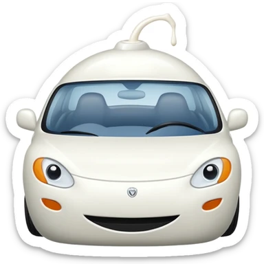 Voiture qui ressemble a un Pot de yaourt sticker
