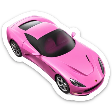 Pink super car sticker