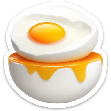 Poached egg sticker