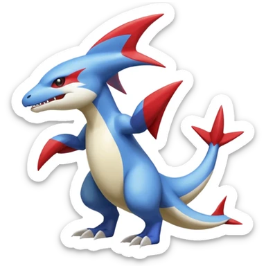 Shiny Koraidon-Latios-Marowak-Gabite-Fakémon-hybrid-creature (full body)  sticker