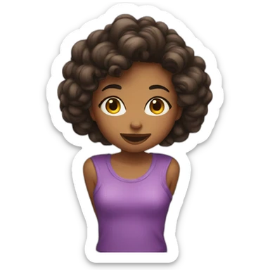 Girl kiss and wink sticker